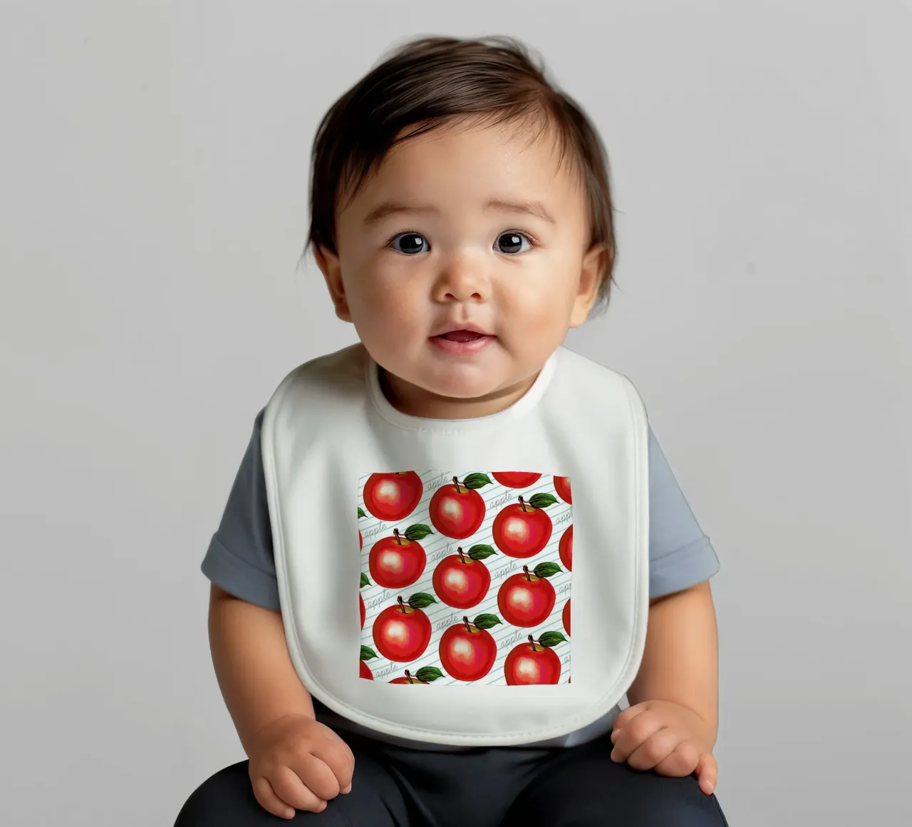 Lunch Patterns Apple Ruled bavaglino da Kelly Gilleran