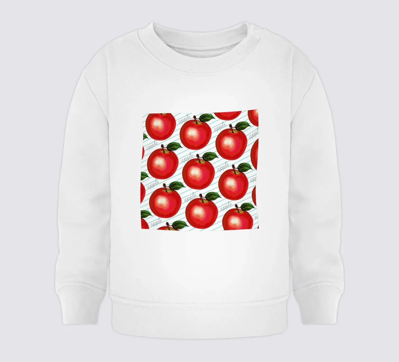 Lunch Patterns Apple Ruled felpa neonato da Kelly Gilleran