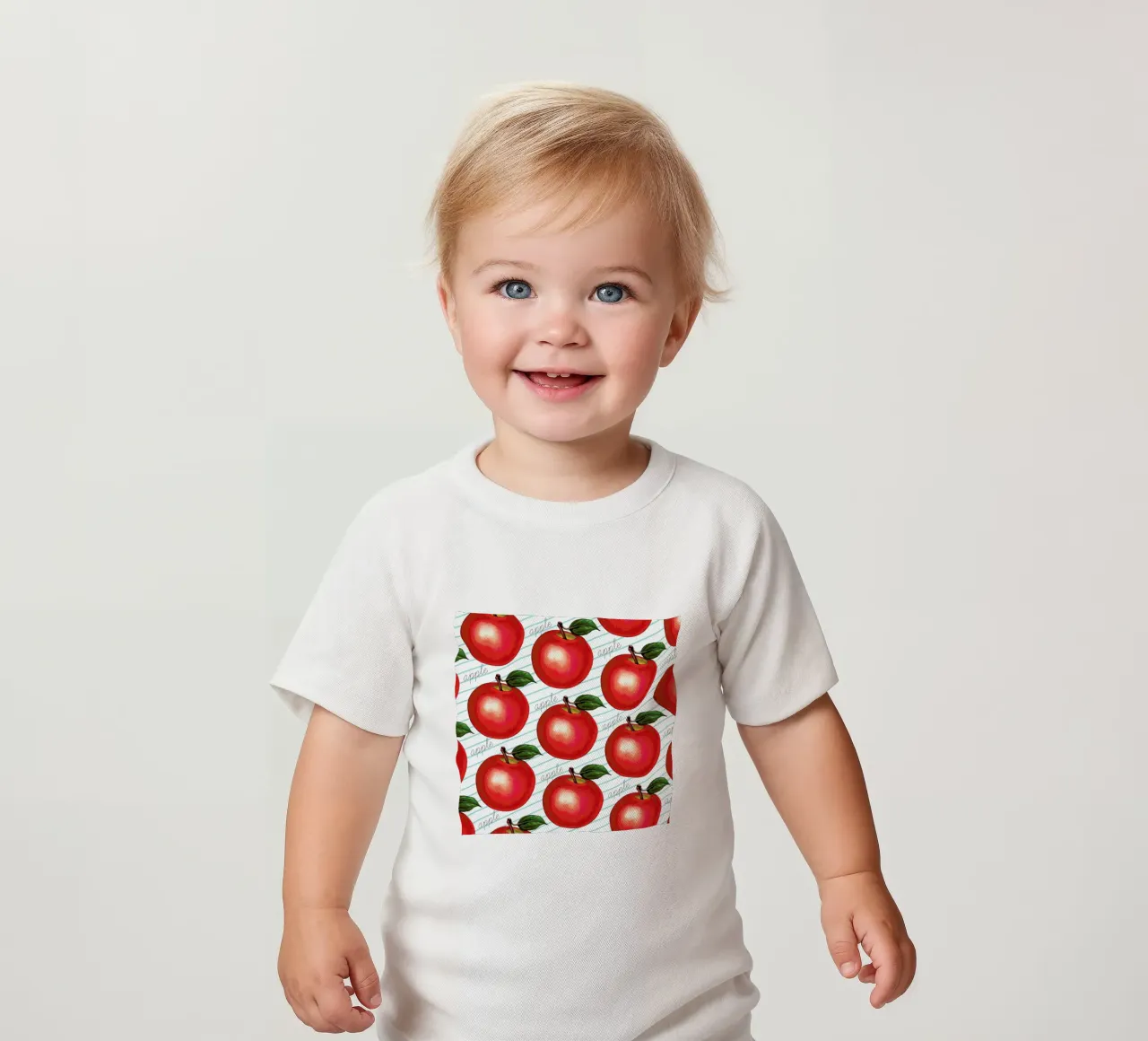 Lunch Patterns Apple Ruled maglietta neonato da Kelly Gilleran