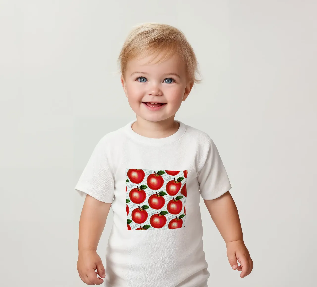 Lunch Patterns Apple Ruled maglietta neonato da Kelly Gilleran