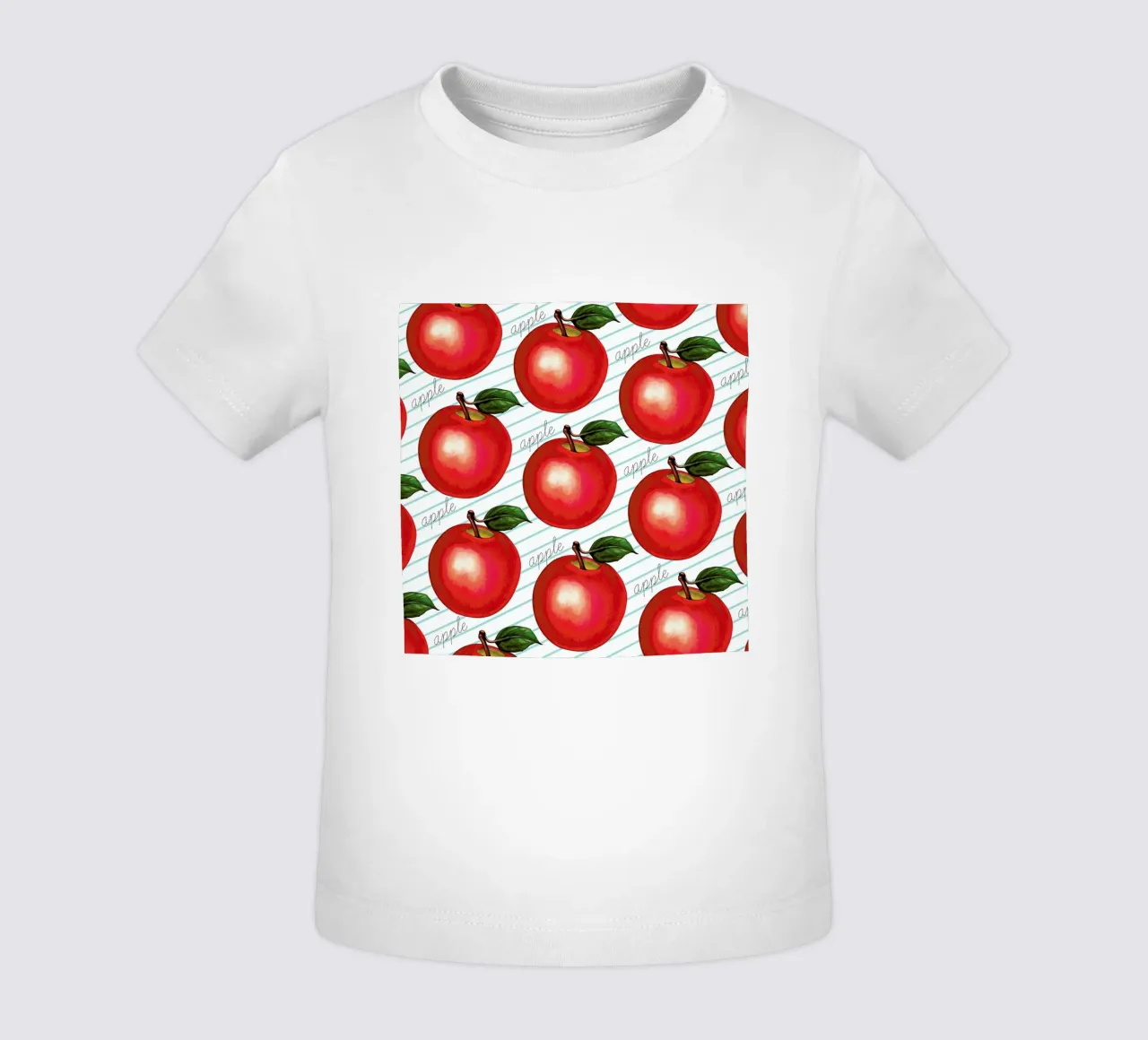 Lunch Patterns Apple Ruled maglietta neonato da Kelly Gilleran