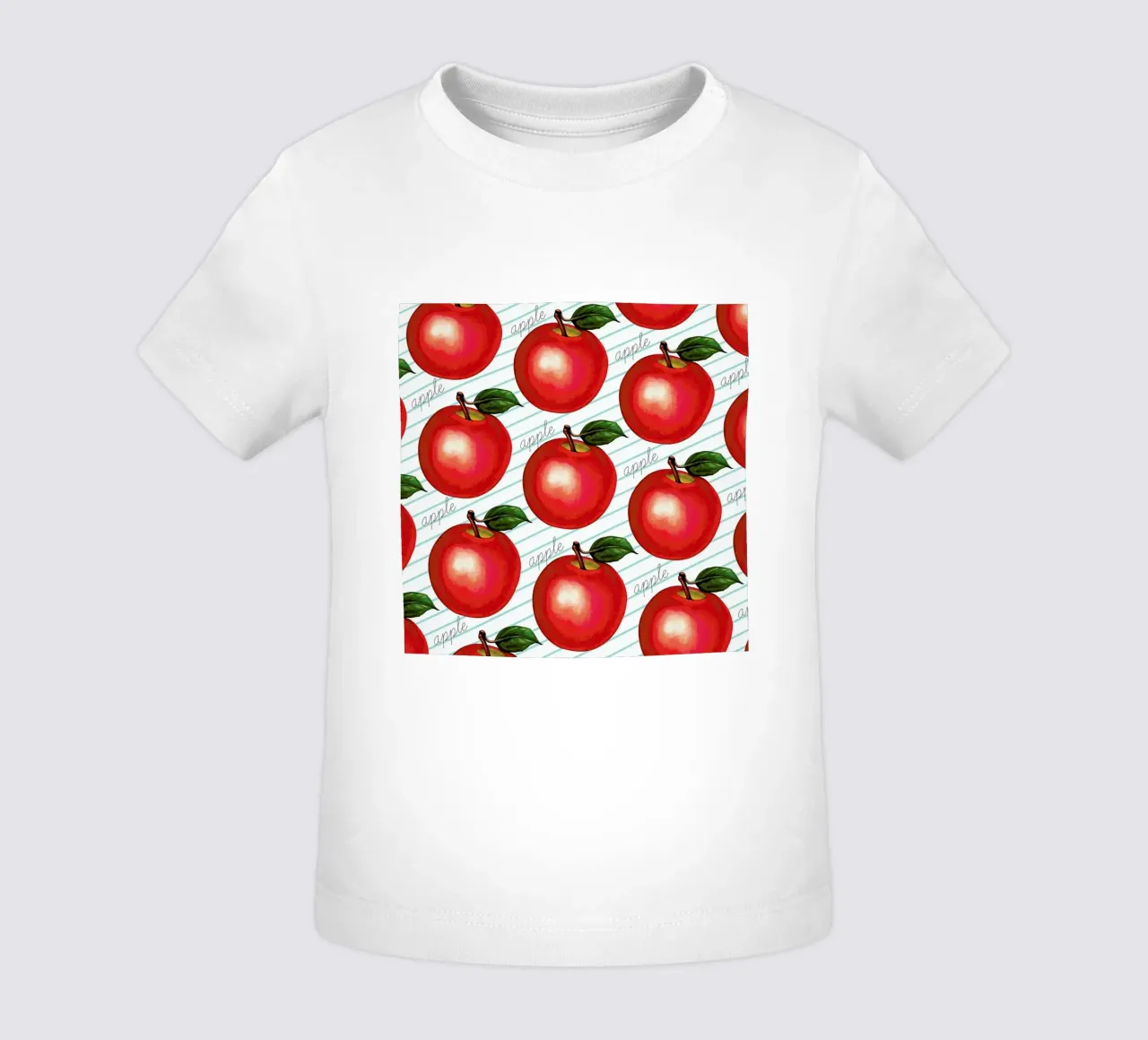 Lunch Patterns Apple Ruled maglietta neonato da Kelly Gilleran