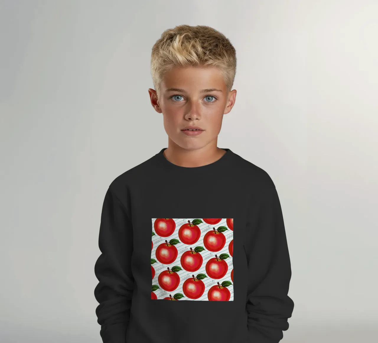 Lunch Patterns Apple Ruled felpa bambino da Kelly Gilleran
