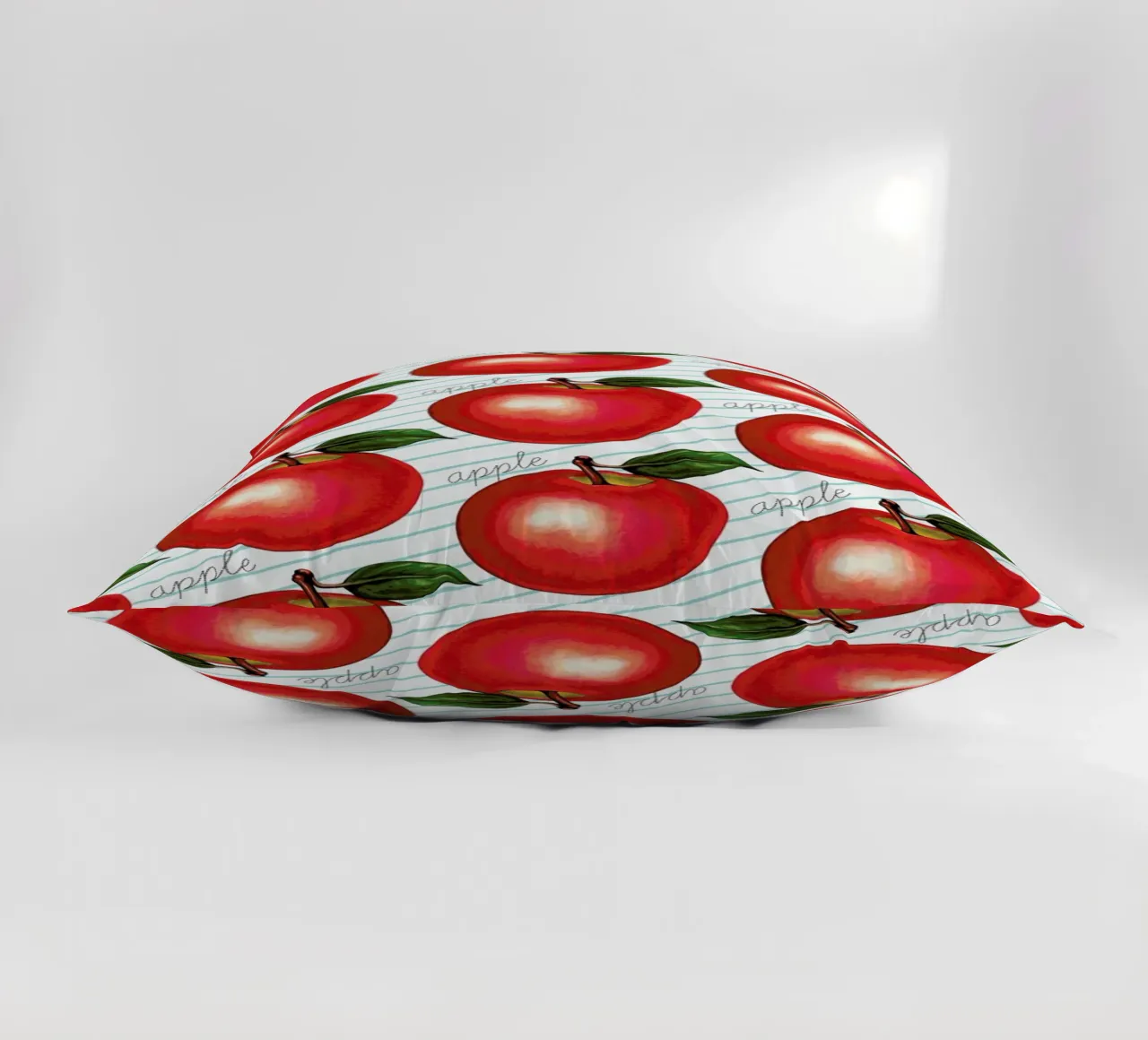 Lunch Patterns Apple Ruled cuscino da Kelly Gilleran