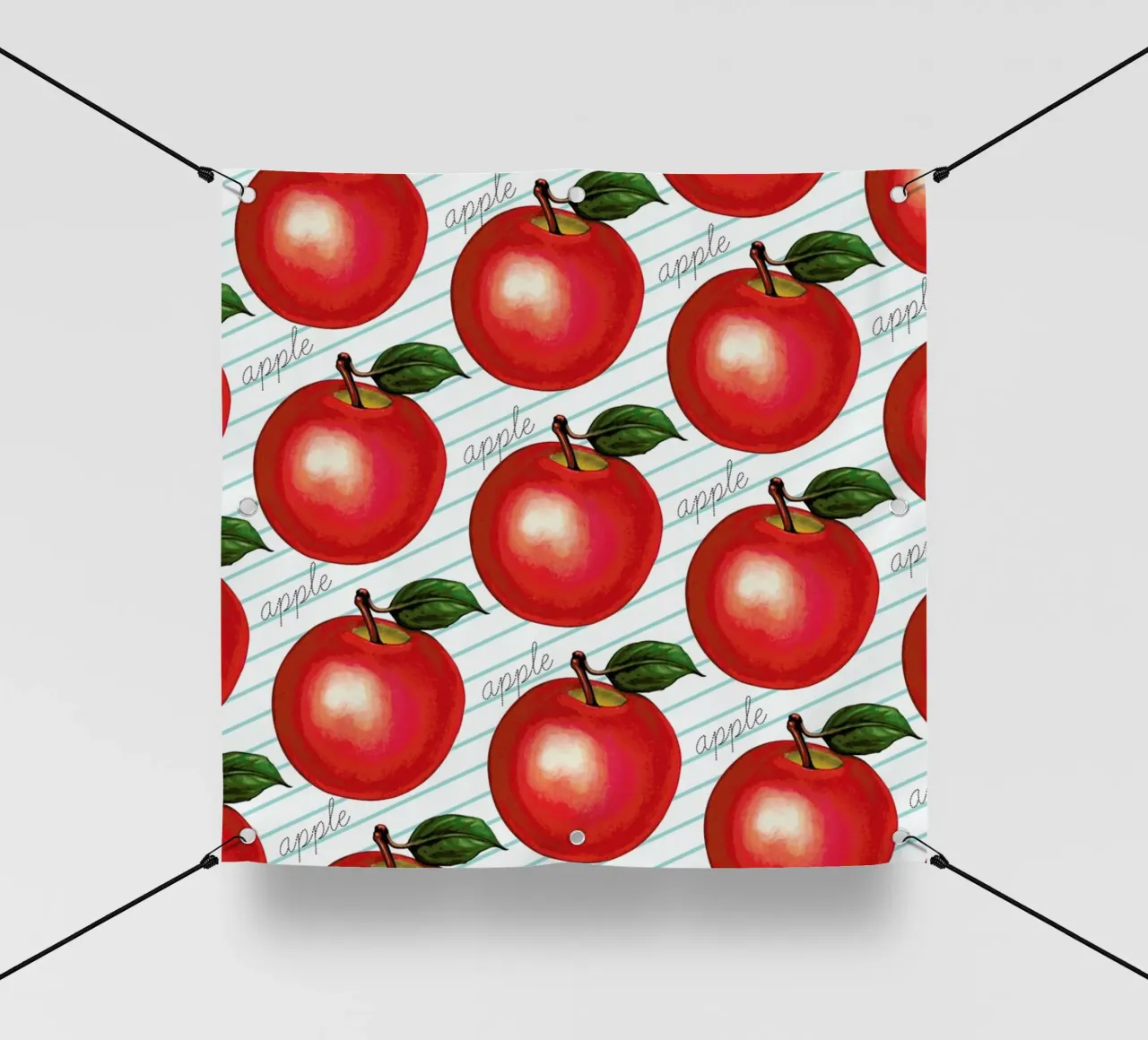 Lunch Patterns Apple Ruled telo in pvc da Kelly Gilleran