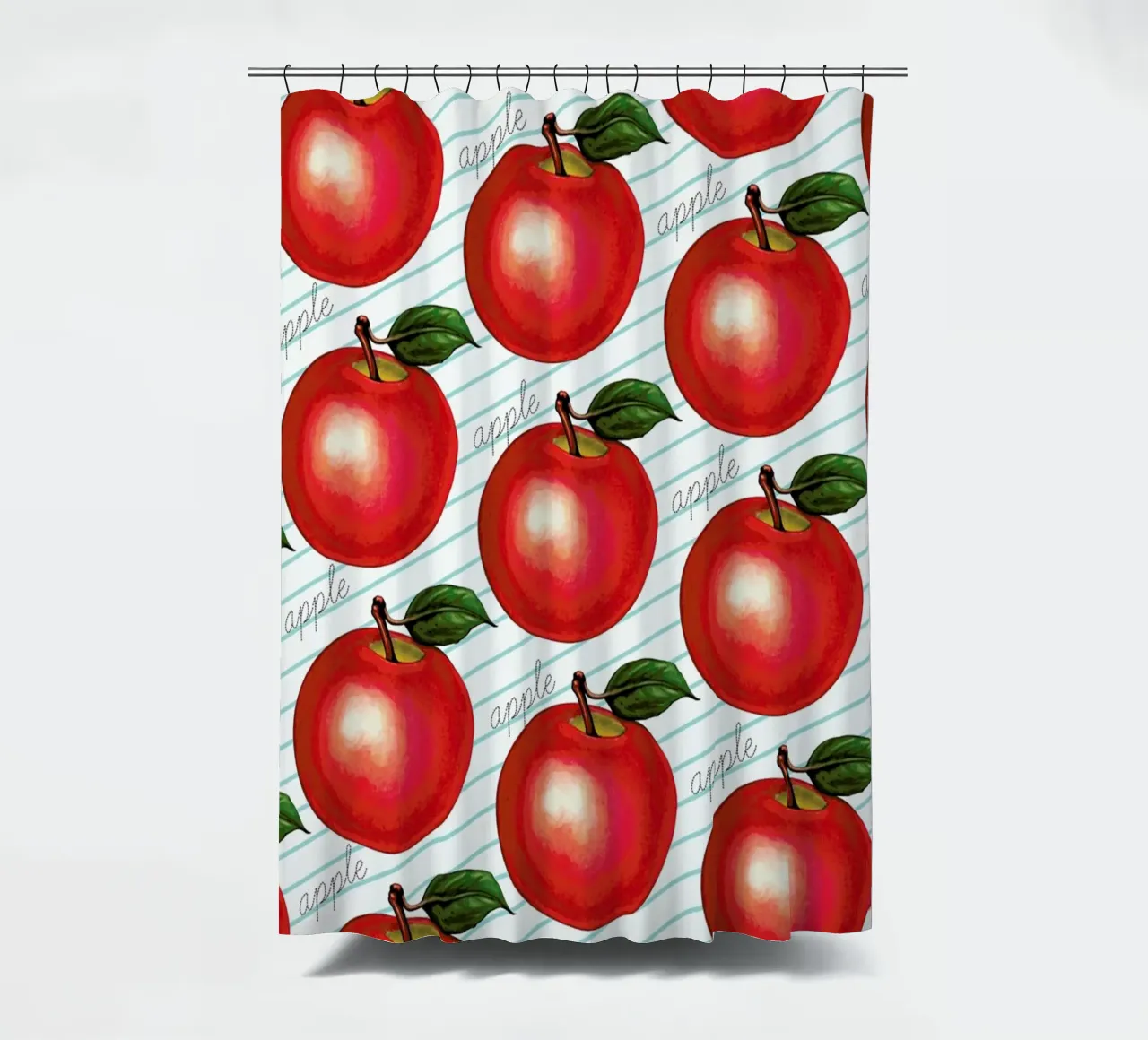 Lunch Patterns Apple Ruled tenda da doccia da Kelly Gilleran