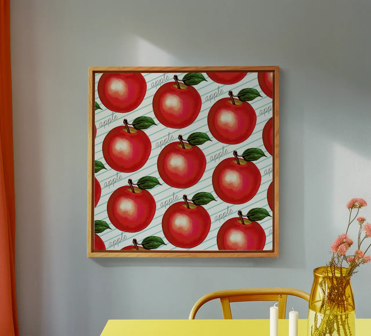 Lunch Patterns Apple Ruled plexiglass da Kelly Gilleran