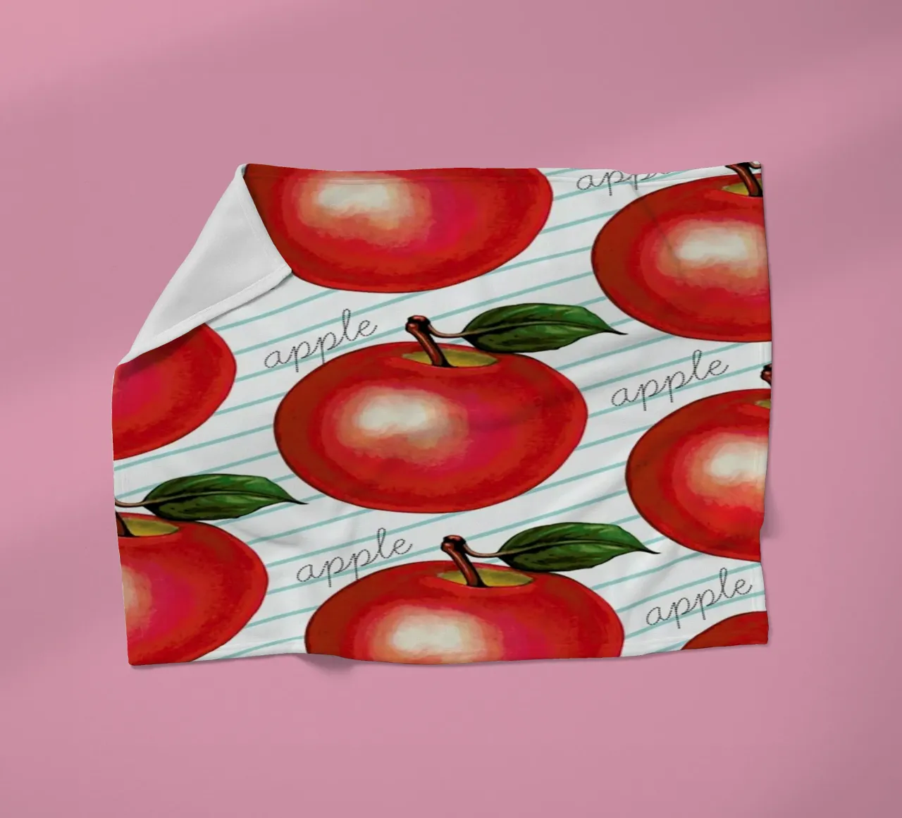 Lunch Patterns Apple Ruled coperta in pile da Kelly Gilleran