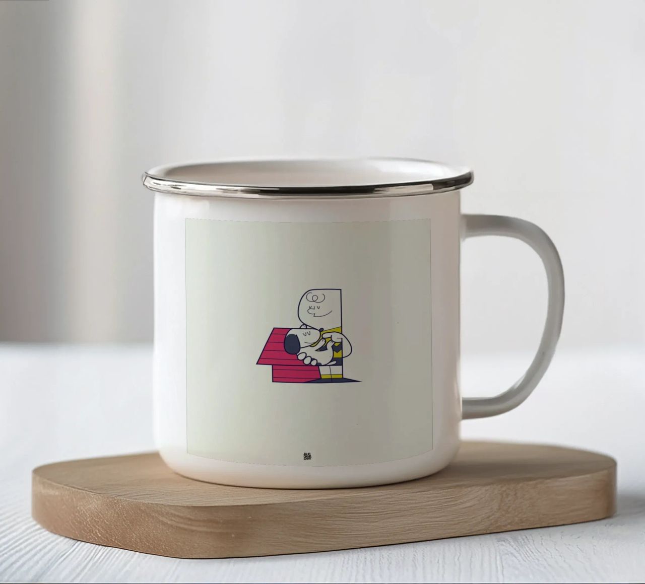 Home is where you are Emaille Tasse von Ale Giorgini