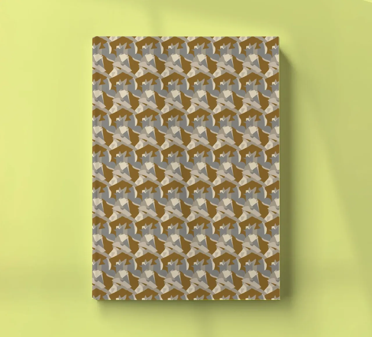 Brown copper abstract pattern notebook by Little Dean