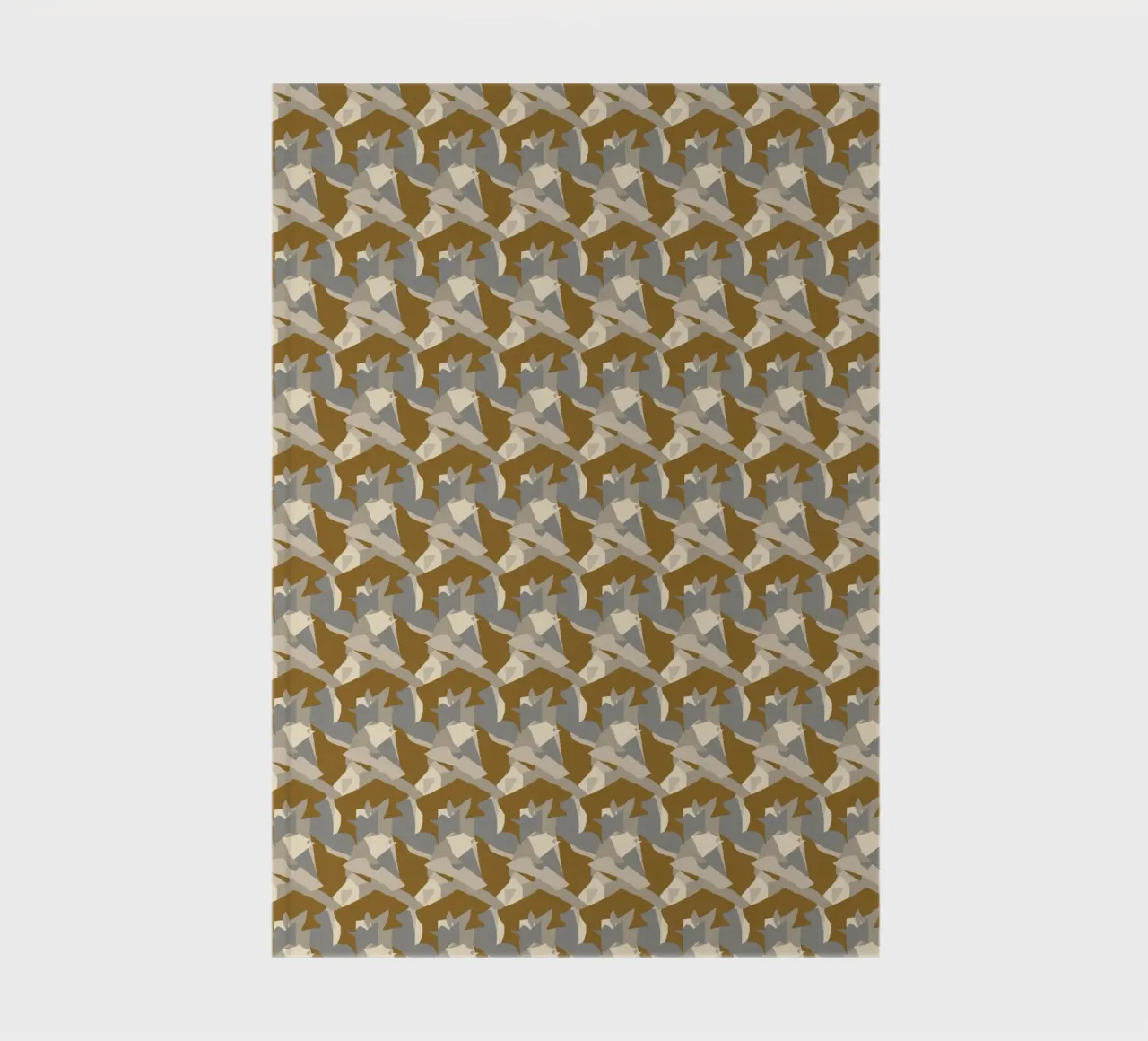 Brown copper abstract pattern notebook by Little Dean