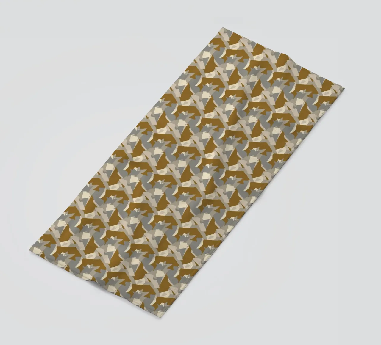 Brown copper abstract pattern beach towel by Little Dean