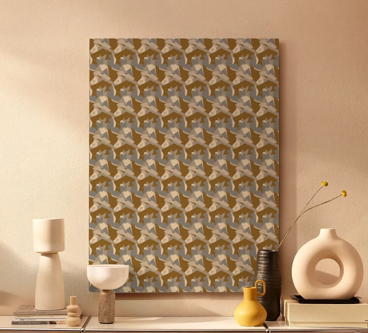 Brown copper abstract pattern forex plate by Little Dean