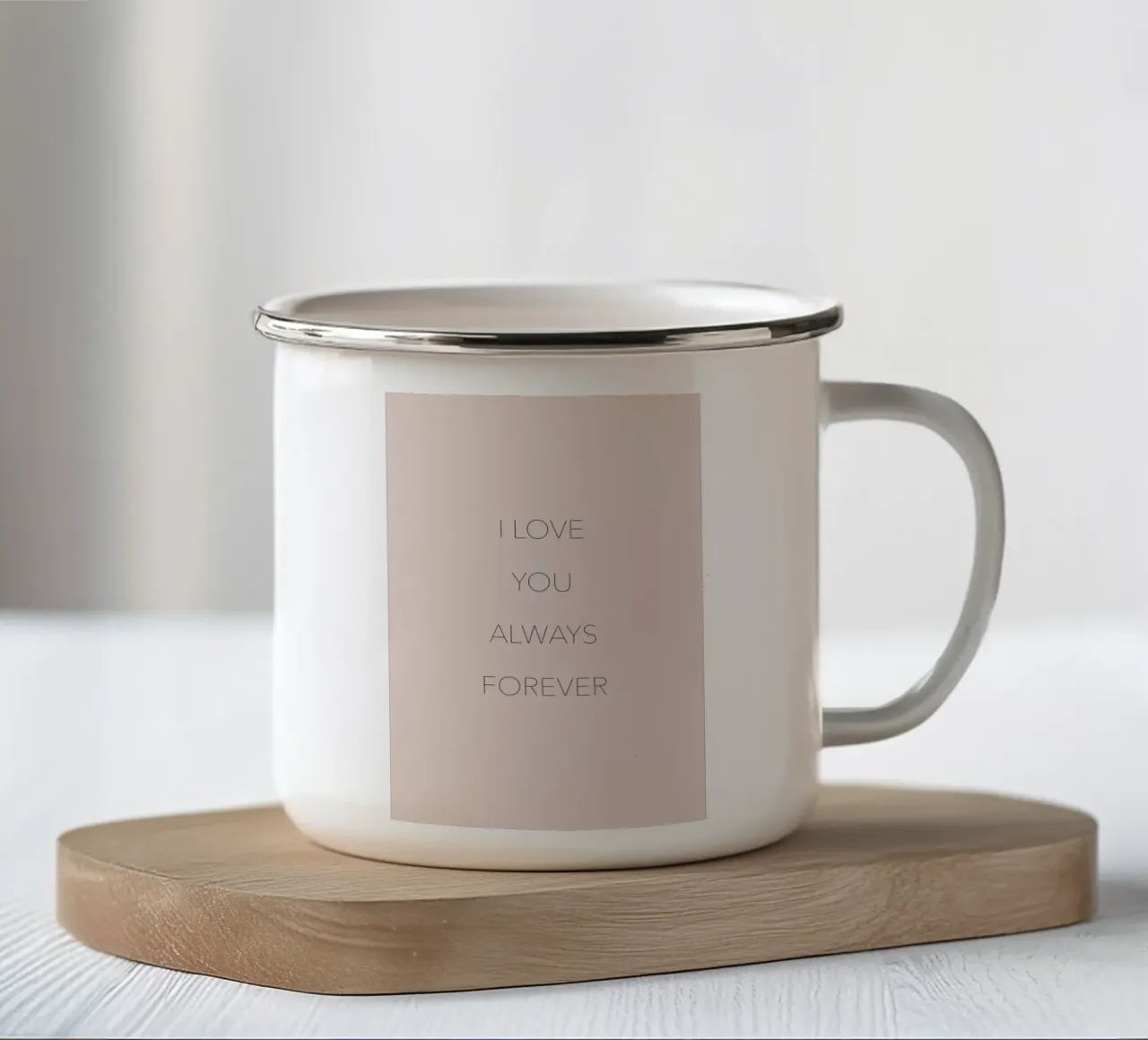I Love You Always Forever tazza in smalto da Studio One