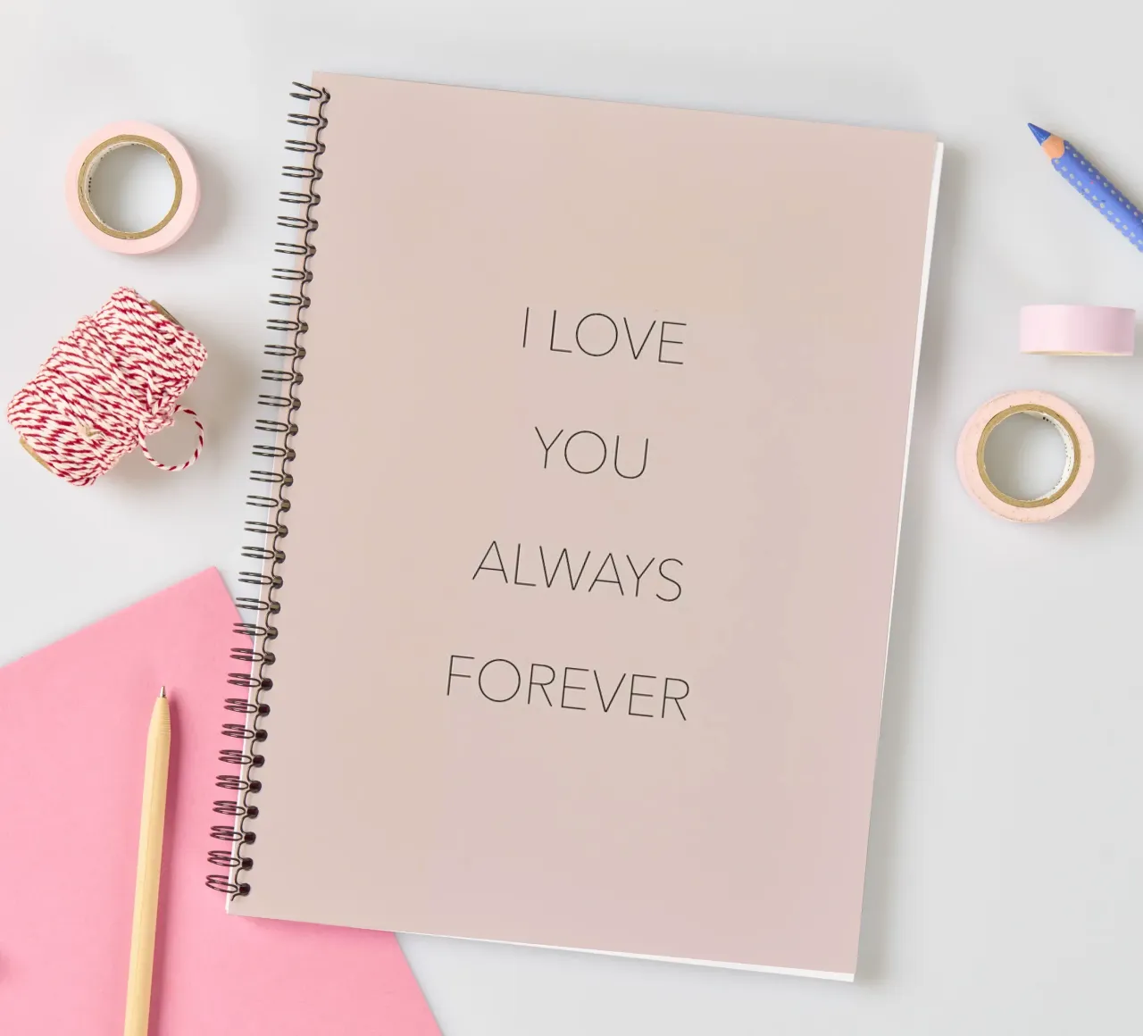I Love You Always Forever spiral notebook by Studio One