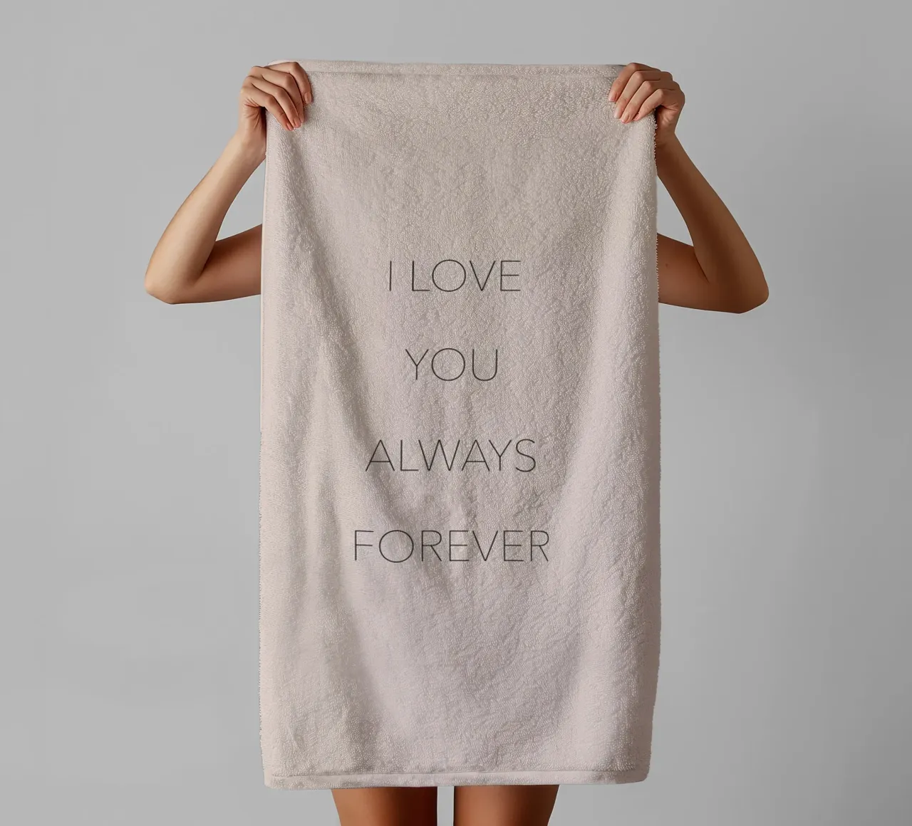 I Love You Always Forever asciugamano da bagno da Studio One