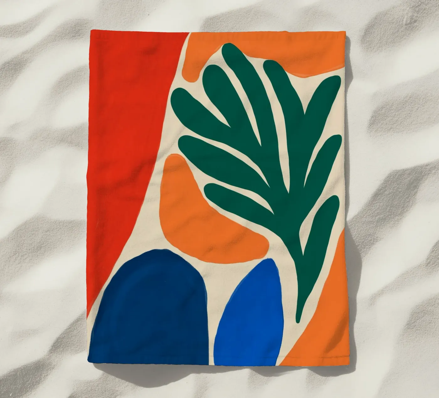 Zeewier en kiezels strandhanddoek van Little Dean