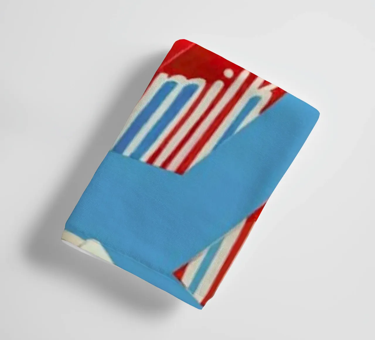 Lunch Patterns Milk Blue towel by Kelly Gilleran