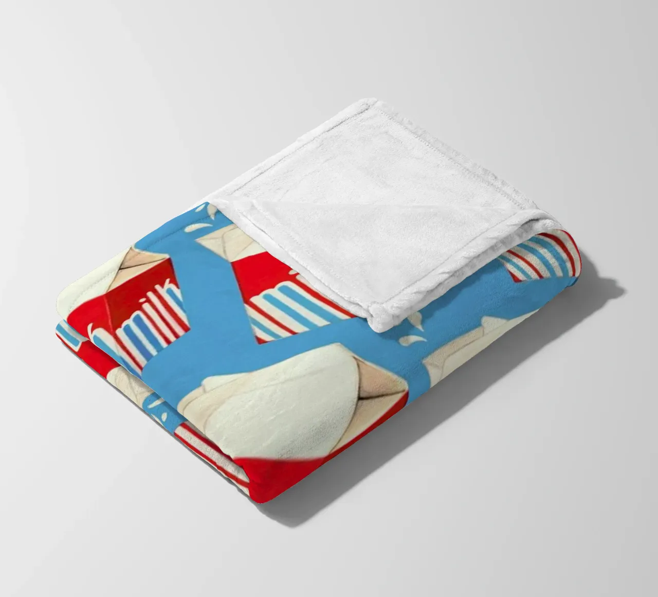 Lunch Patterns Milk Blue coperta in pile da Kelly Gilleran