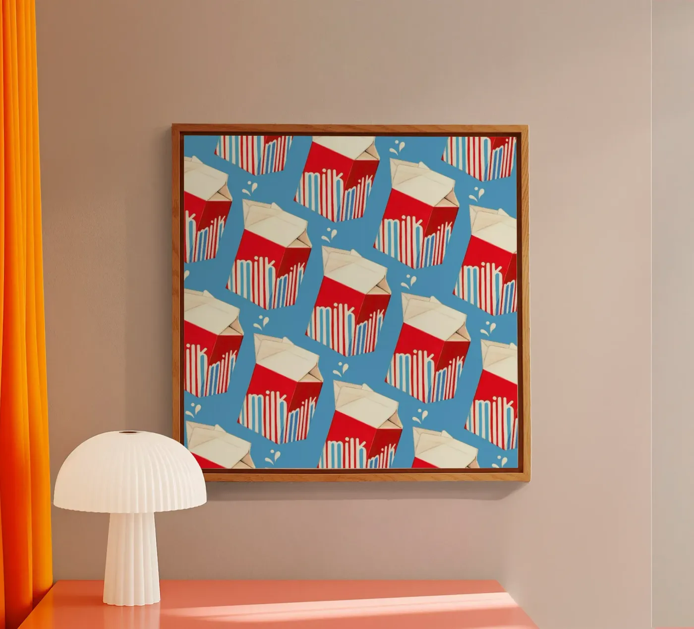 Lunch Patterns Milk Blue plexiglass da Kelly Gilleran