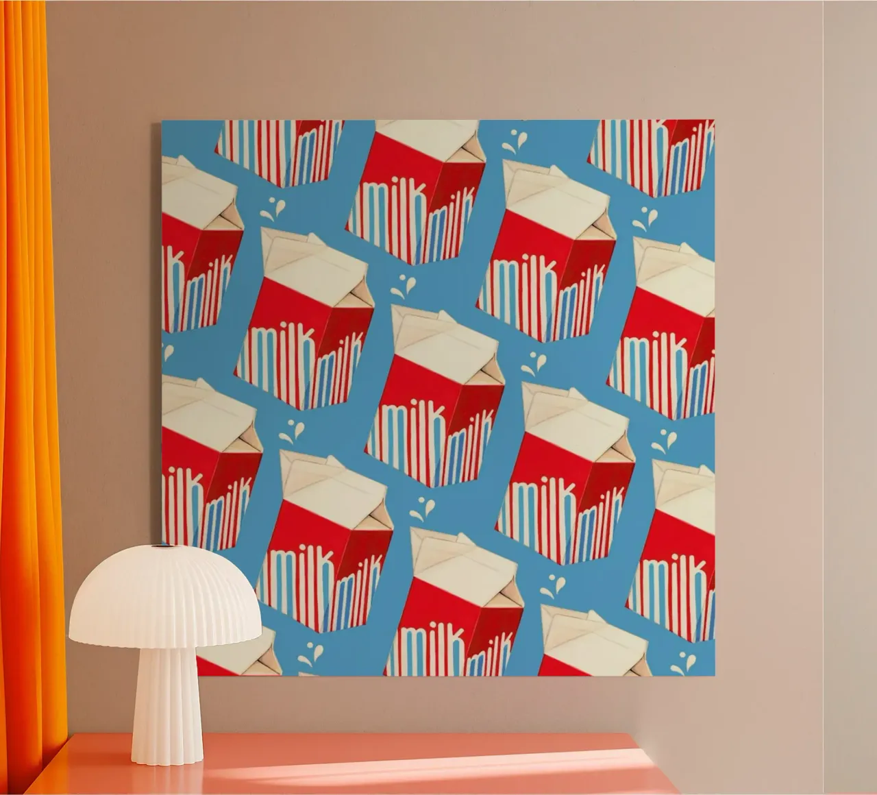 Lunch Patterns Milk Blue plexiglass da Kelly Gilleran