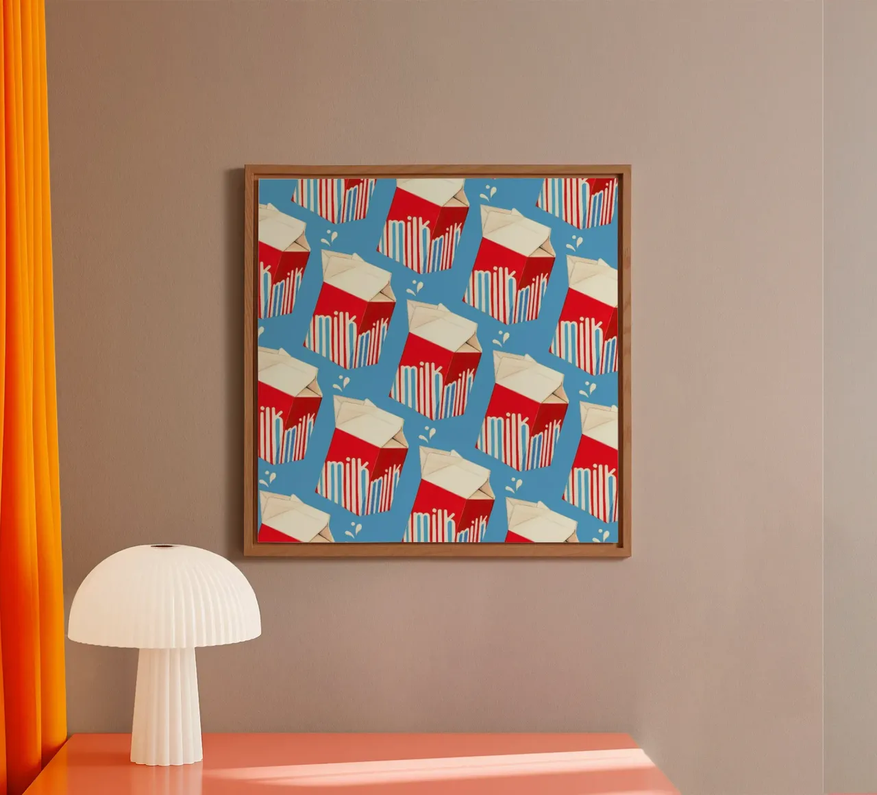 Lunch Patterns Milk Blue alluminio dibond da Kelly Gilleran
