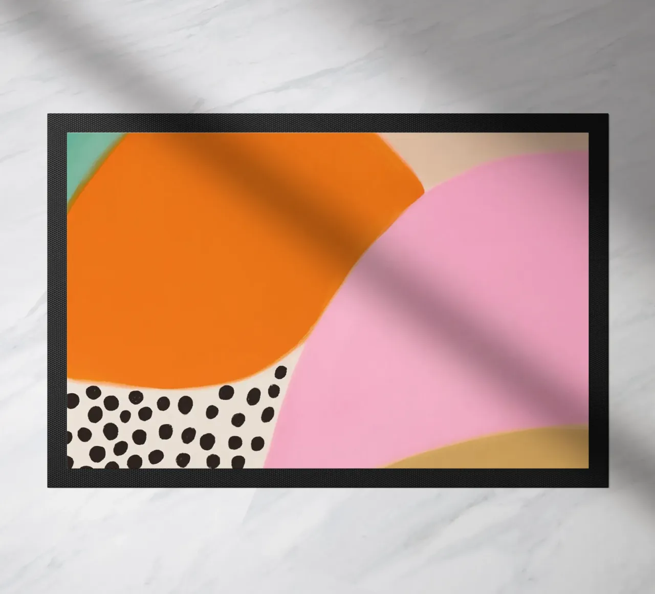 Sunny dot pattern doormat by Carinaprint