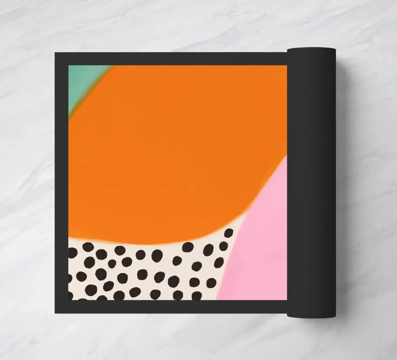 Sunny dot pattern doormat by Carinaprint