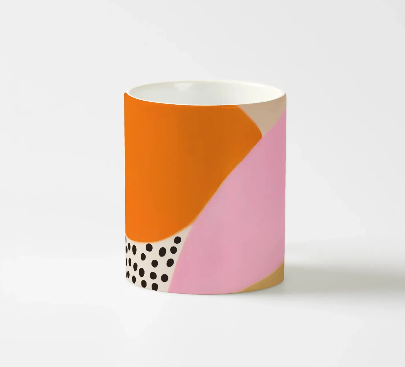 Sunny dot pattern ceramic mug by Carinaprint