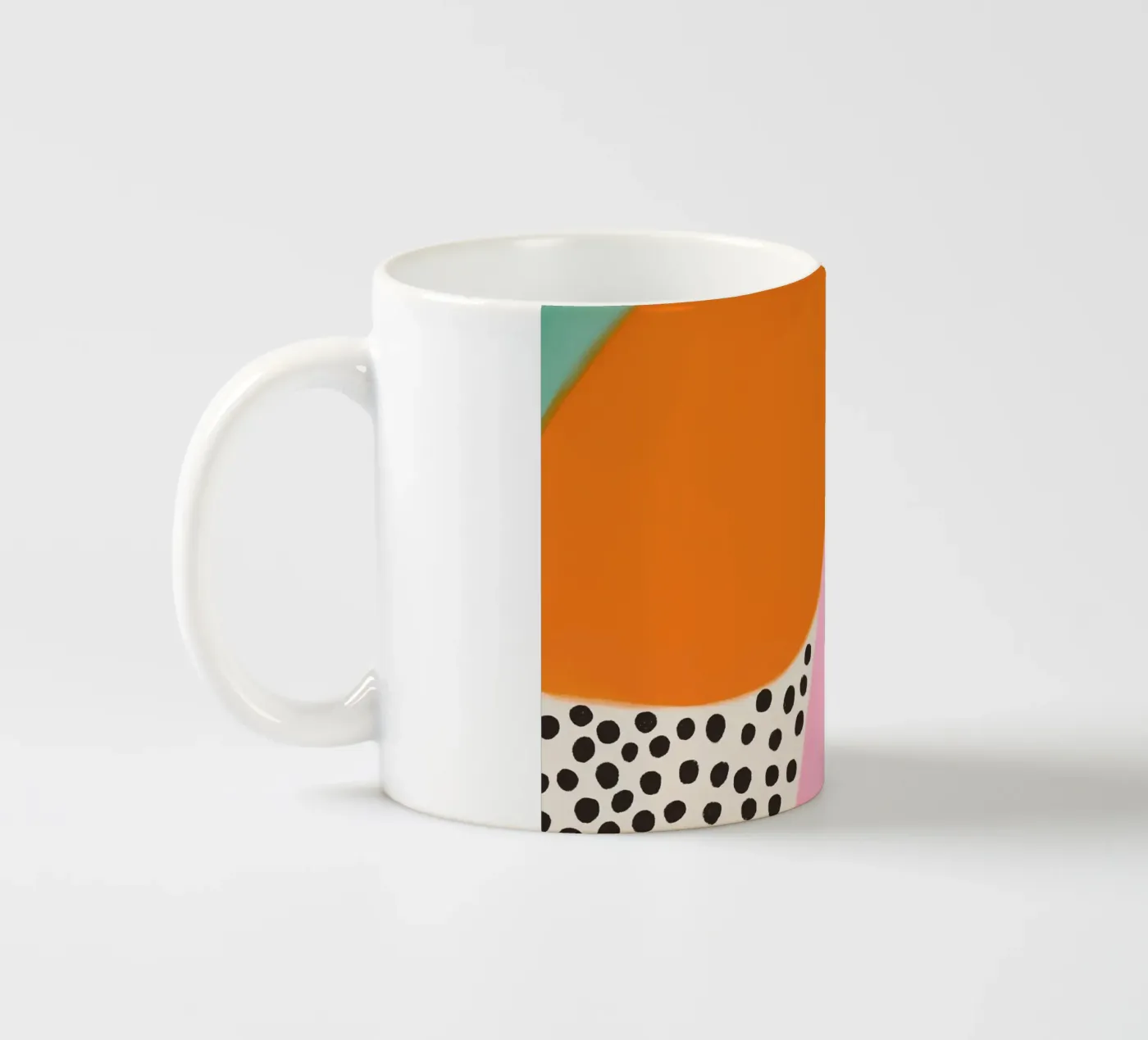 Sunny dot pattern ceramic mug by Carinaprint