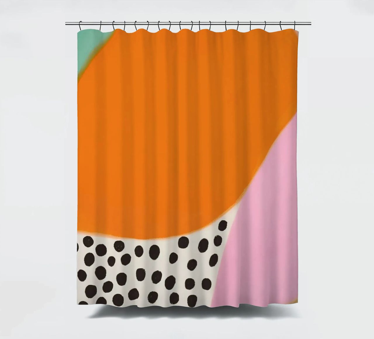 Sunny dot pattern shower curtain by Carinaprint