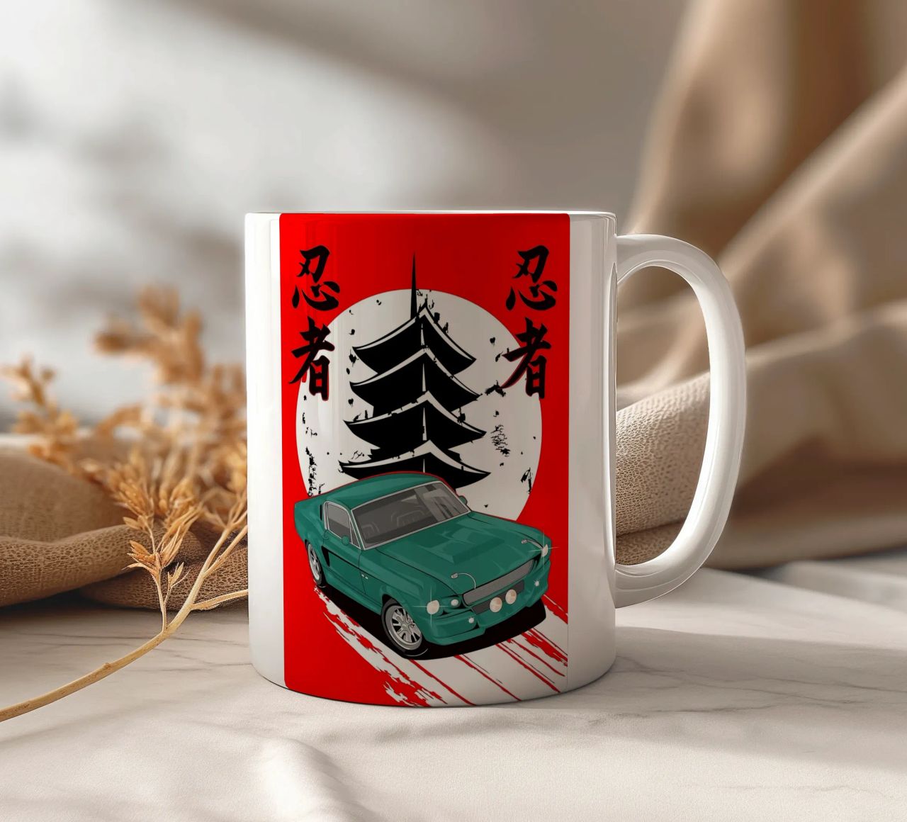 Viaggio in auto in Giappone tazza in ceramica da Sebastain