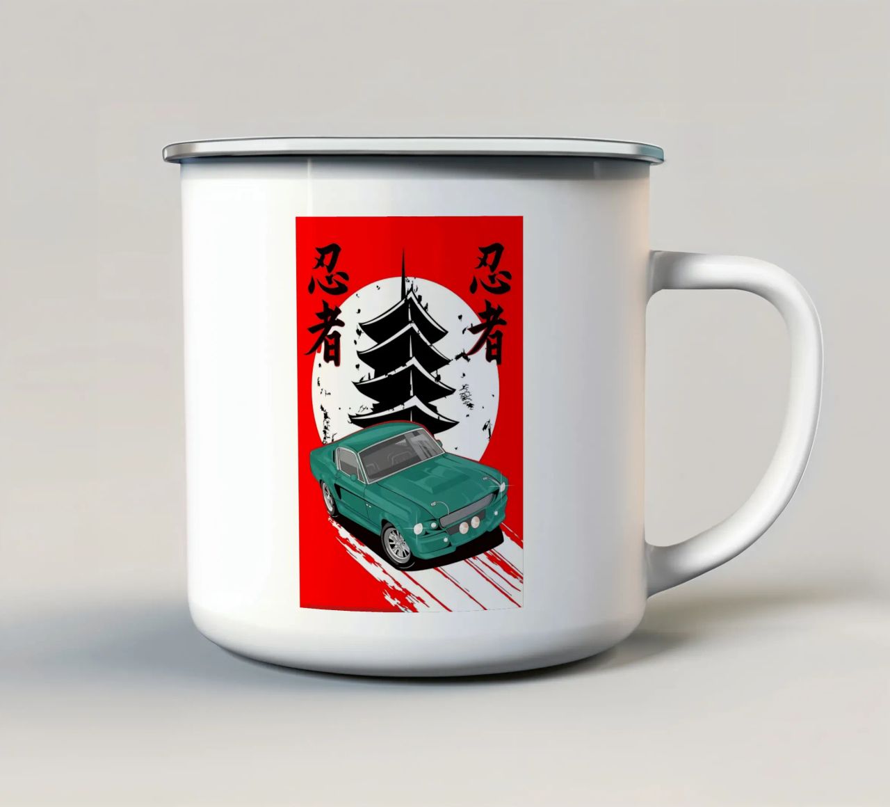 Viaggio in auto in Giappone tazza in smalto da Sebastain