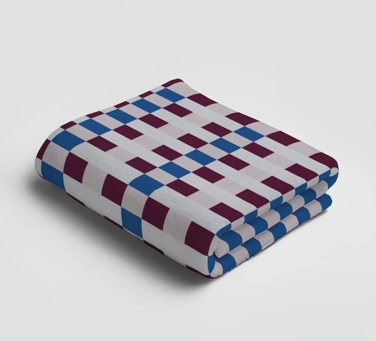 Gingham checker seamless pattern towel by Little Dean
