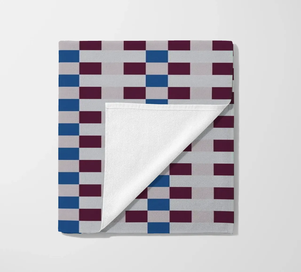 Gingham checker seamless pattern beach towel by Little Dean