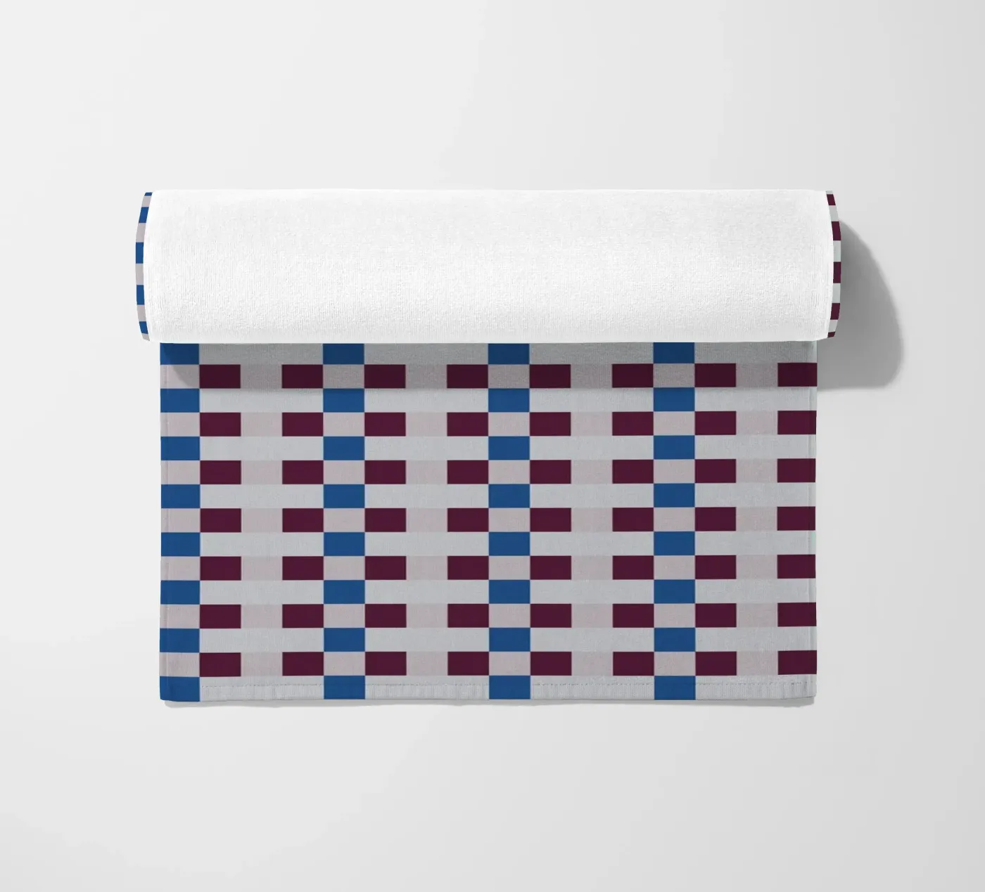 Gingham checker seamless pattern strandhanddoek van Little Dean