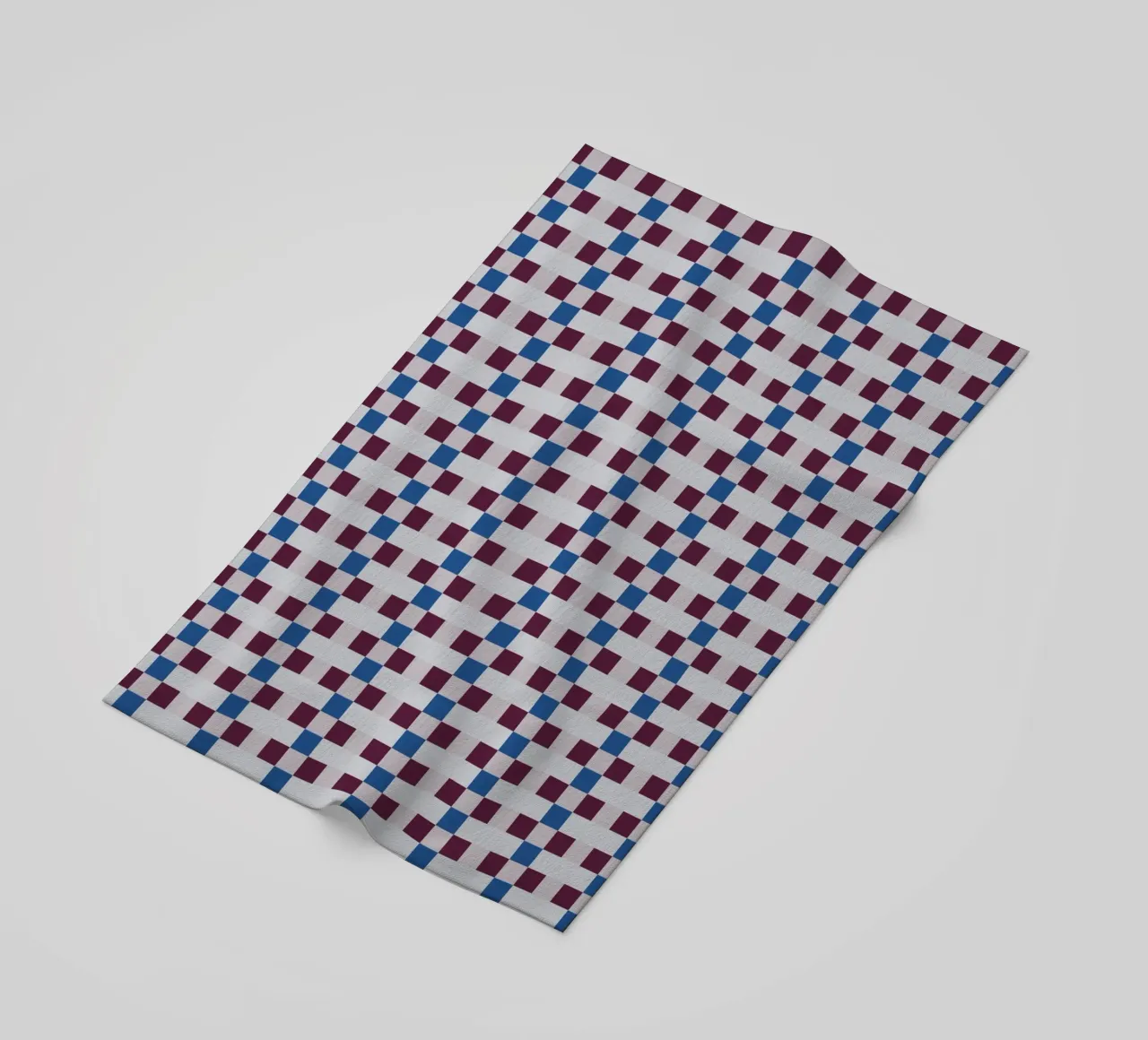 Gingham checker seamless pattern beach towel by Little Dean