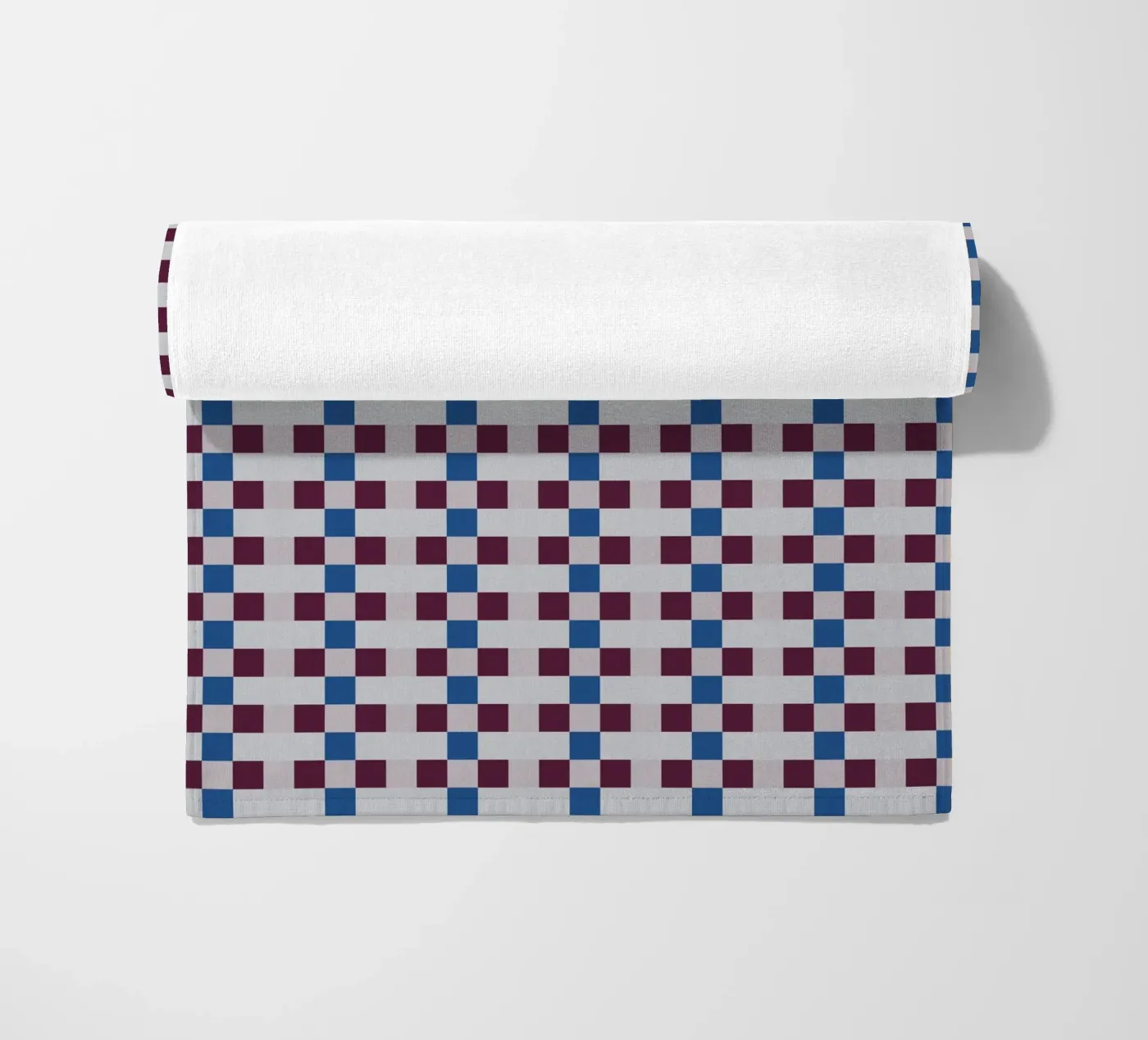 Gingham checker seamless pattern strandhanddoek van Little Dean
