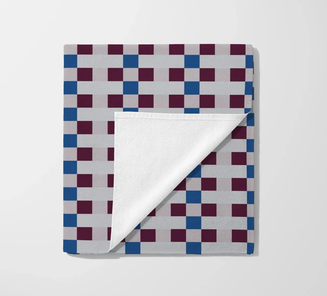 Gingham checker seamless pattern beach towel by Little Dean