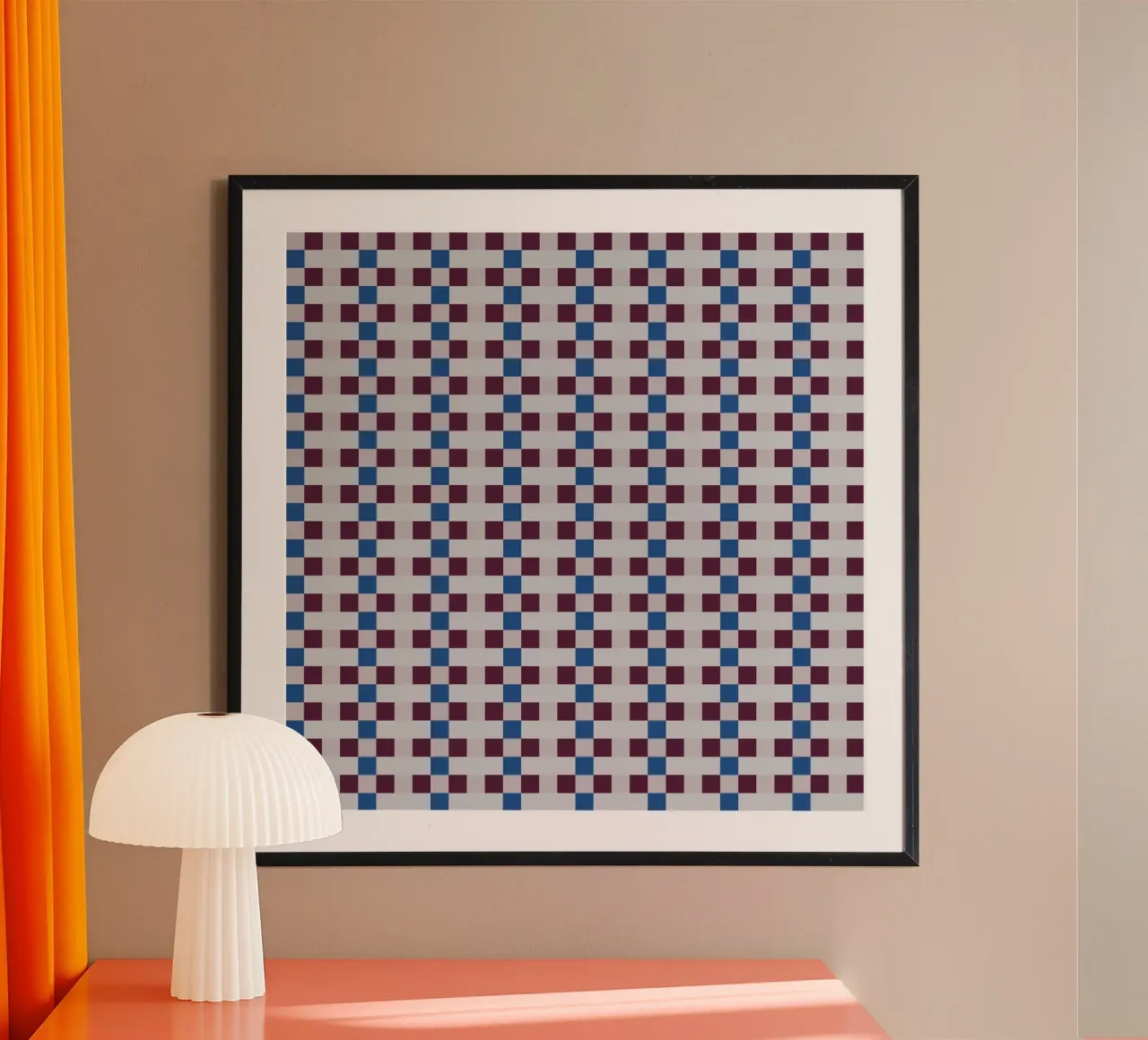 Gingham checker seamless pattern hahnemühle by Little Dean