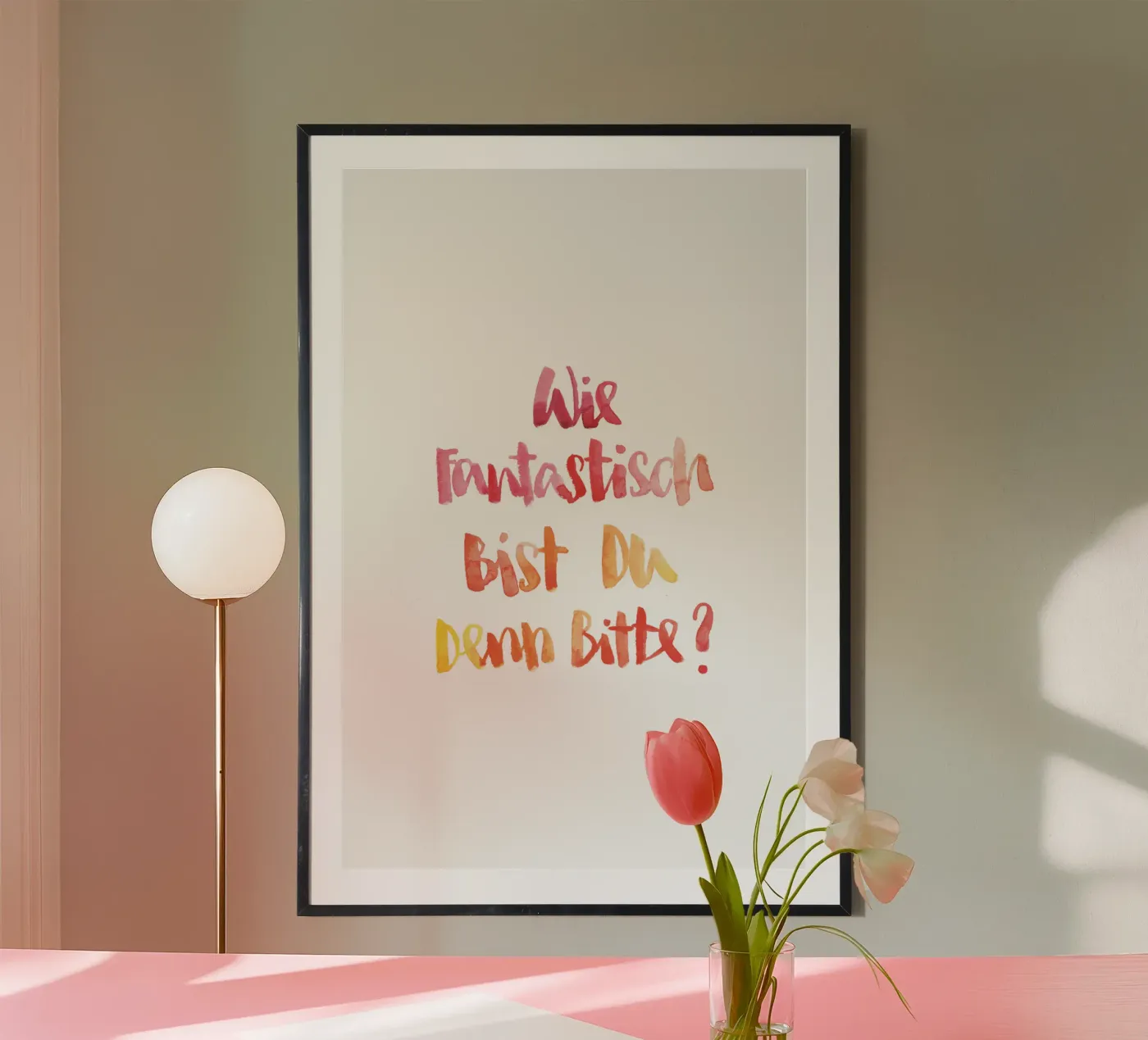 Fantastisch Rot poster da Brushmeetspaper