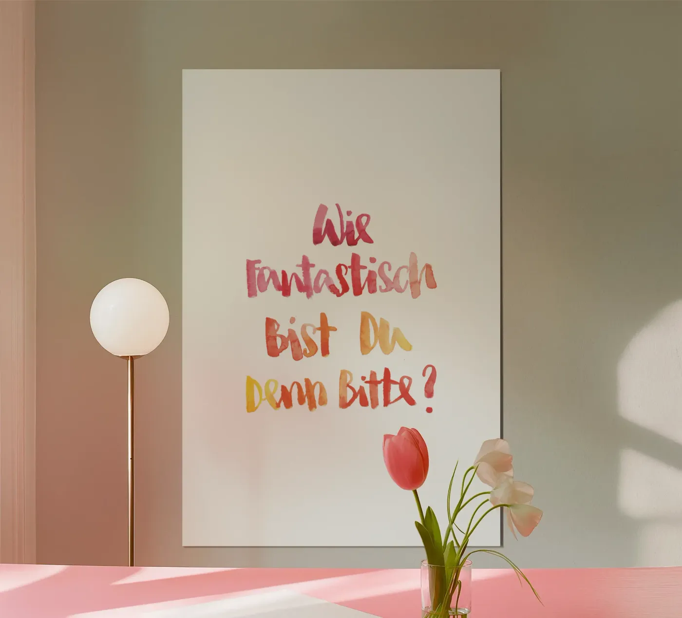Fantastisch Rot poster da Brushmeetspaper