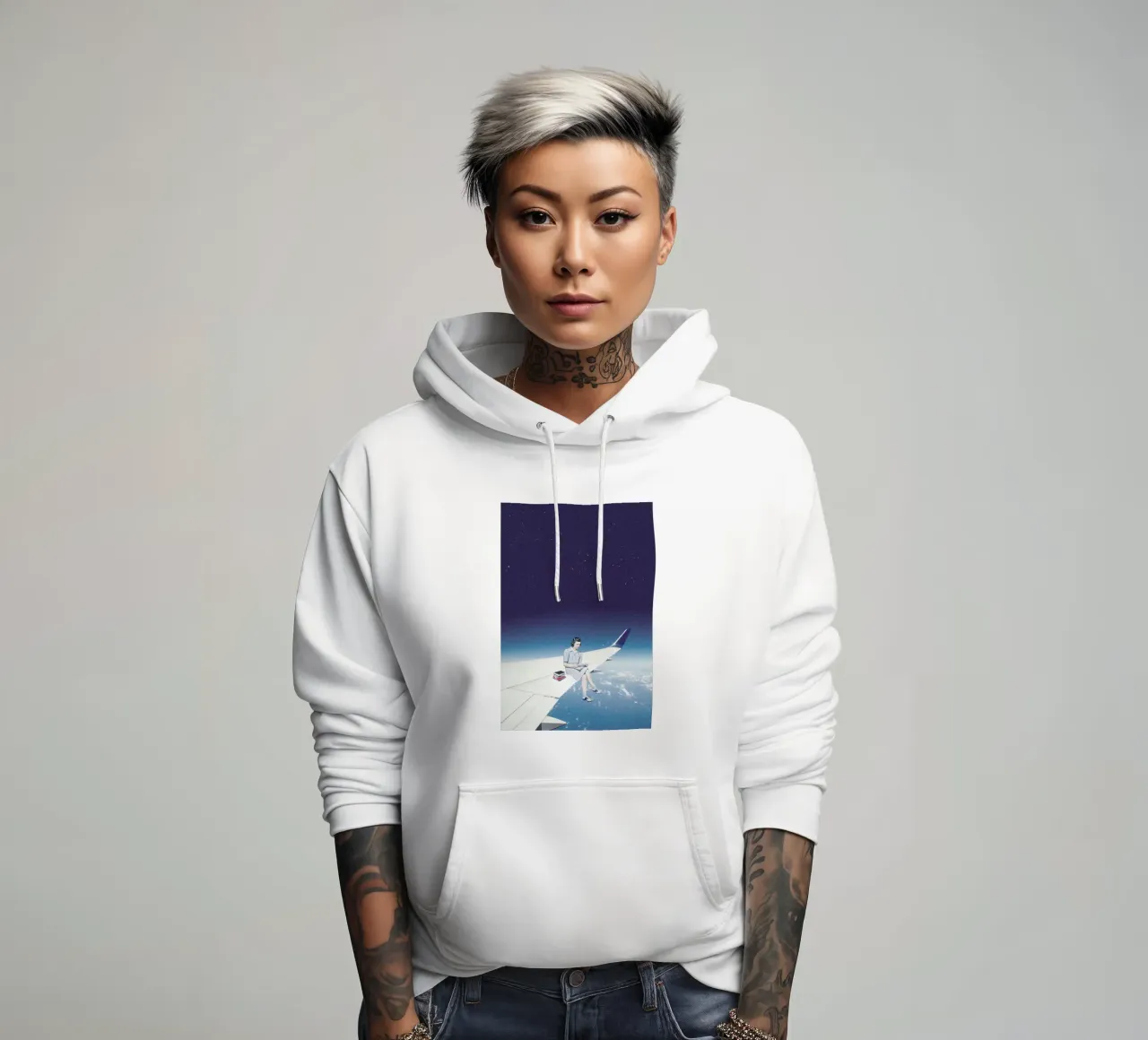 Mentally Somewhere Else felpa con cappuccio da Maarten Léon