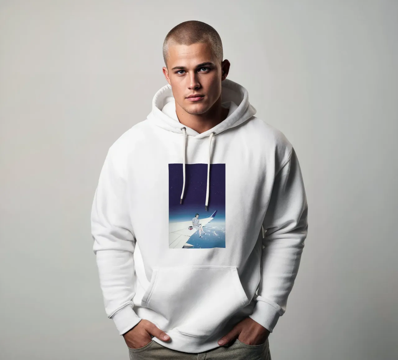 Mentally Somewhere Else felpa con cappuccio da Maarten Léon