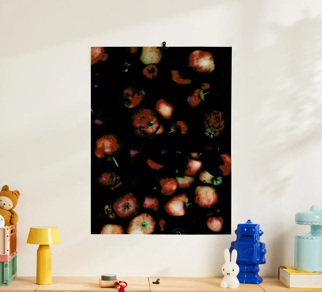 Apfelkiste poster con telaio in alluminio da Eat this