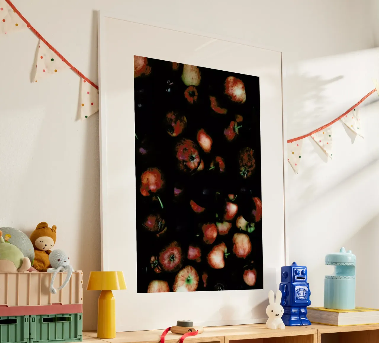 Apfelkiste poster con telaio in alluminio da Eat this