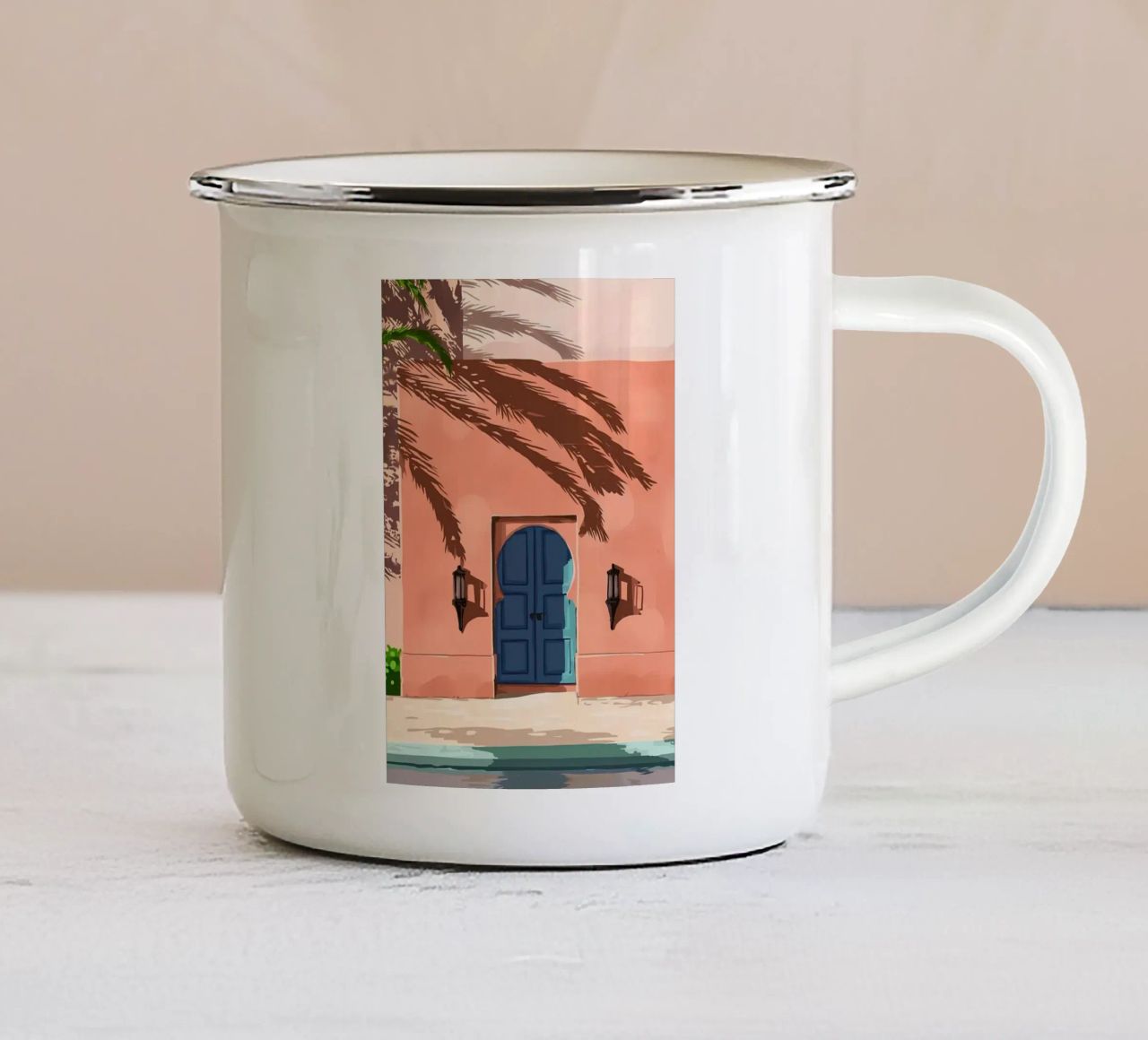 Vivere con lentezza tazza in smalto da Desiyatnikov