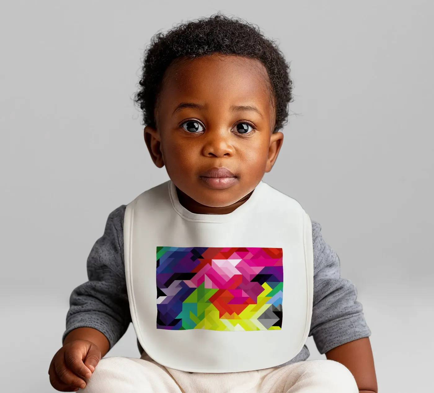 Feathers baby bib by Three Of The Possessed