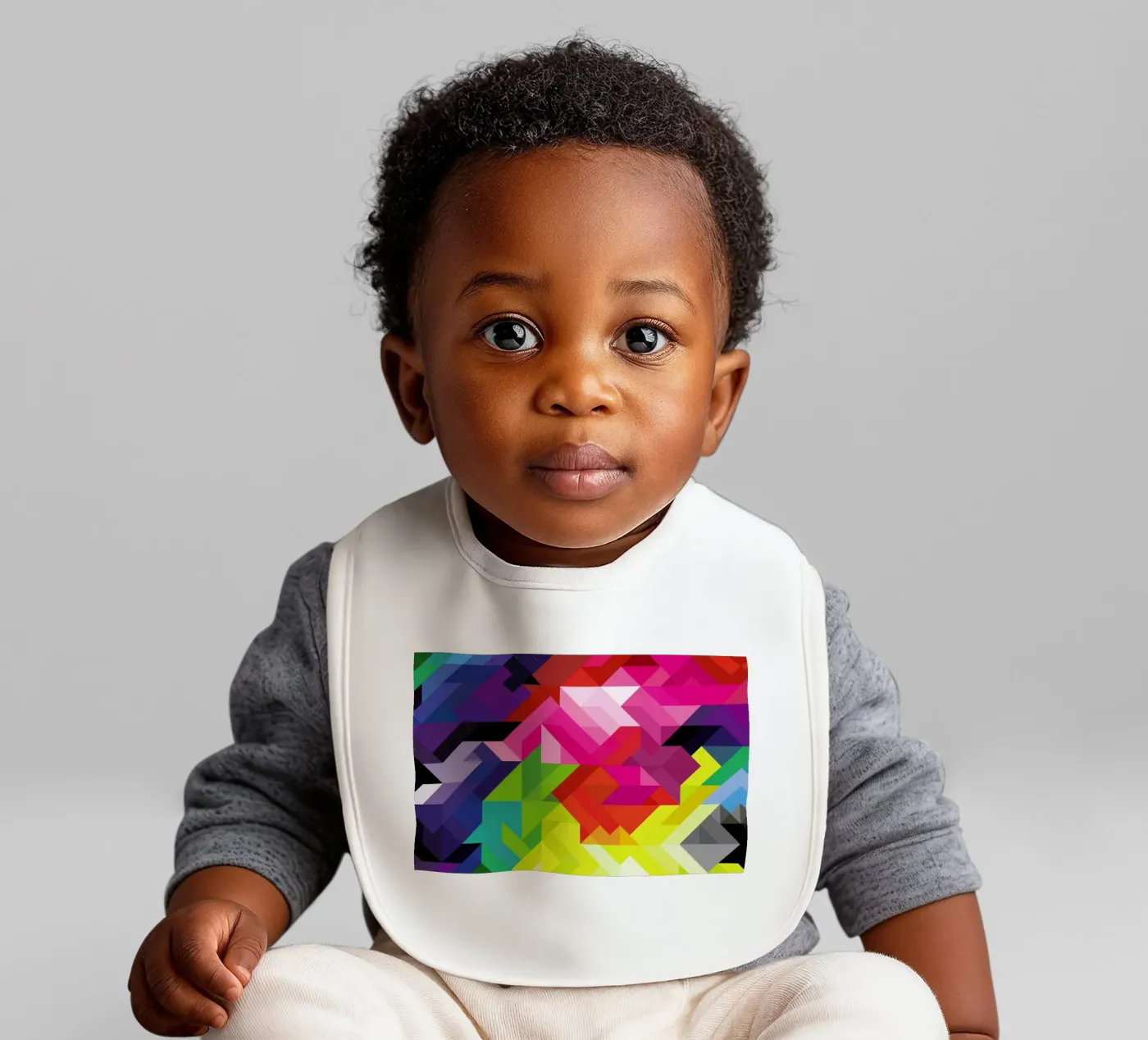 Feathers baby bib by Three Of The Possessed