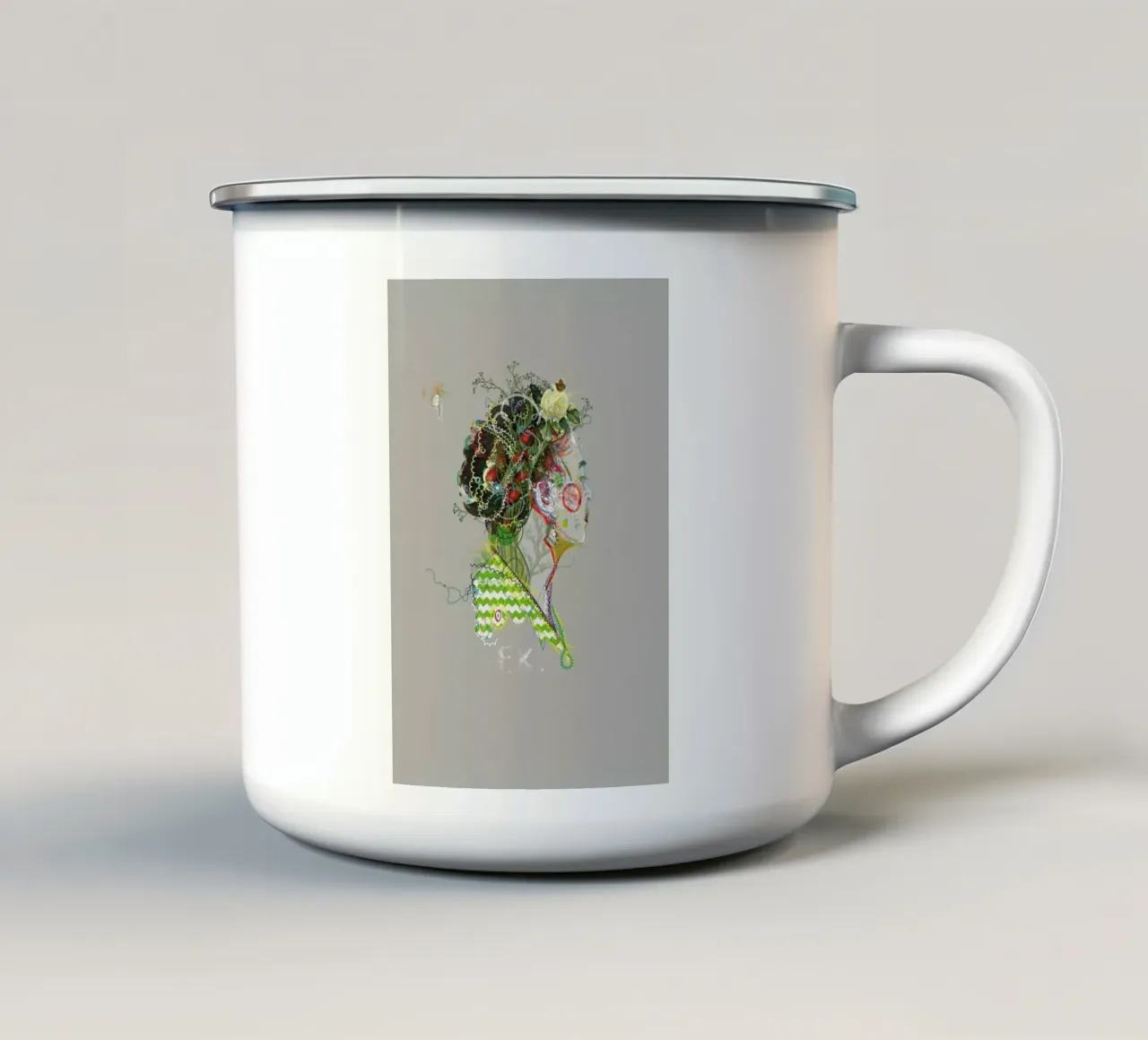 Frida 1 tazza in smalto da Carlos Quitério